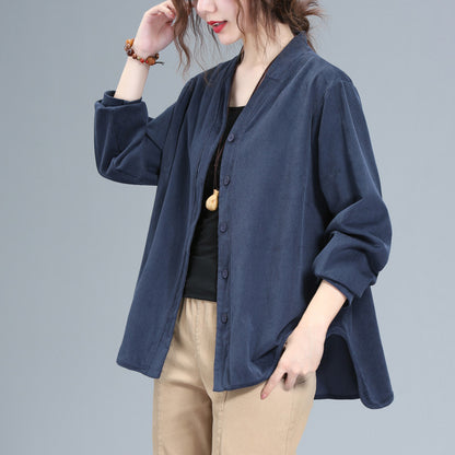 Cozy Chic Corduroy Shirt – Plus Size Comfort