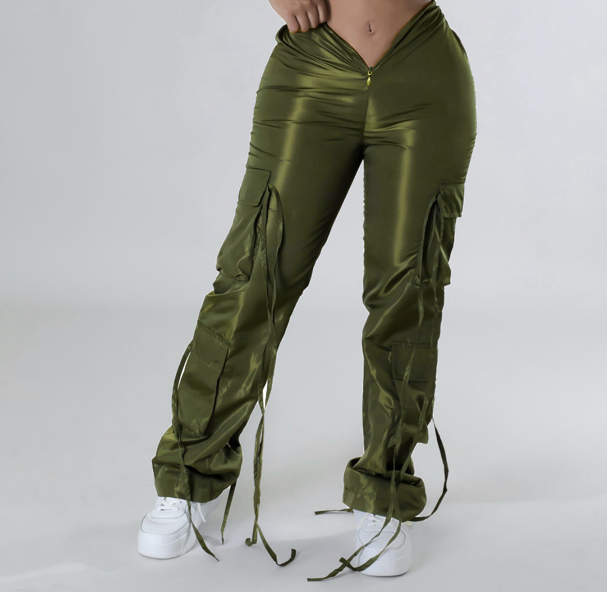 Zipper Flex Strap Trousers