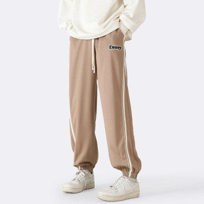 Men’s Relaxed Fit Striped Tapered Pants