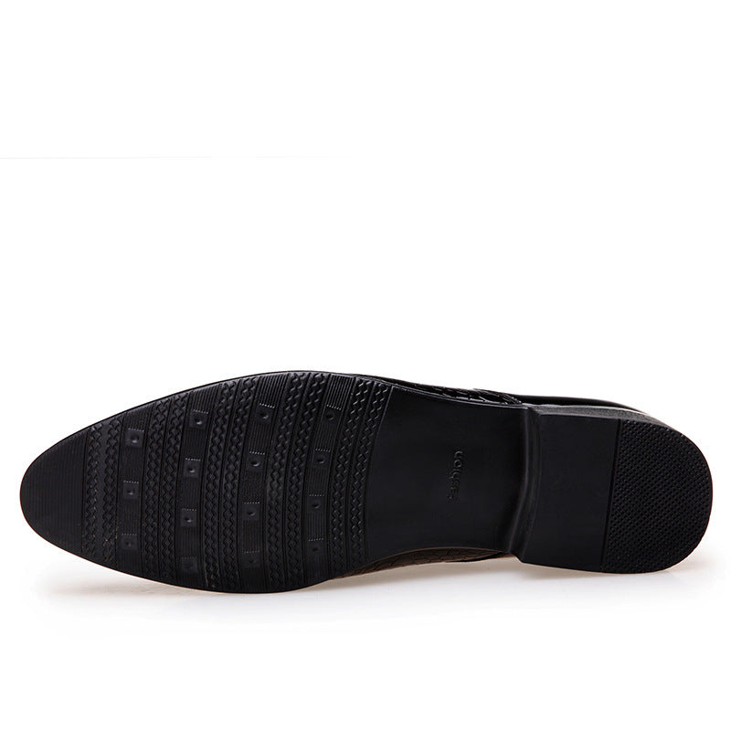 Elegant Shine Pointed Toe Lace-Up Shoes