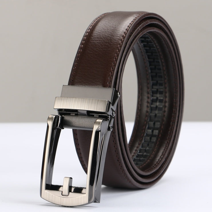 No-Hole Adjustable Leather Belt