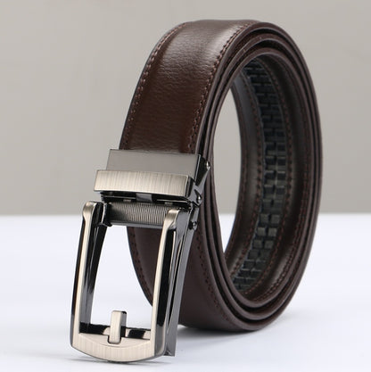 No-Hole Adjustable Leather Belt