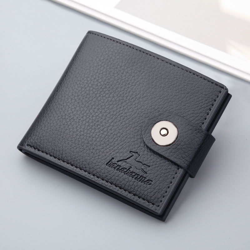 Classic Retro Short Clasp Wallet for Men