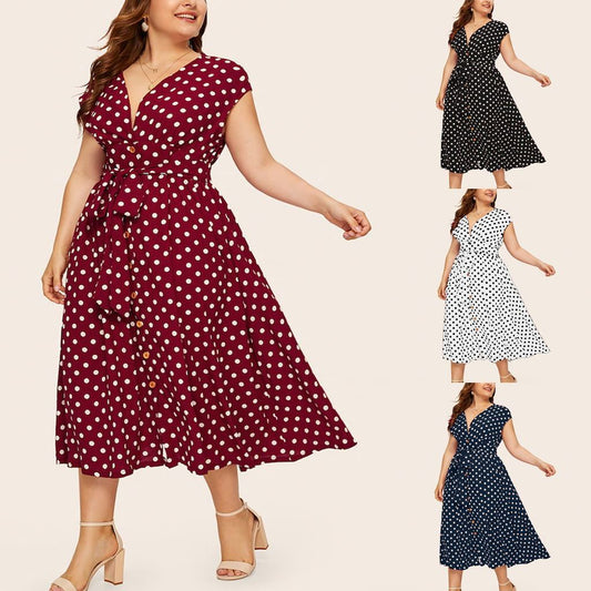 Breezy Bliss Polka Dot Dress