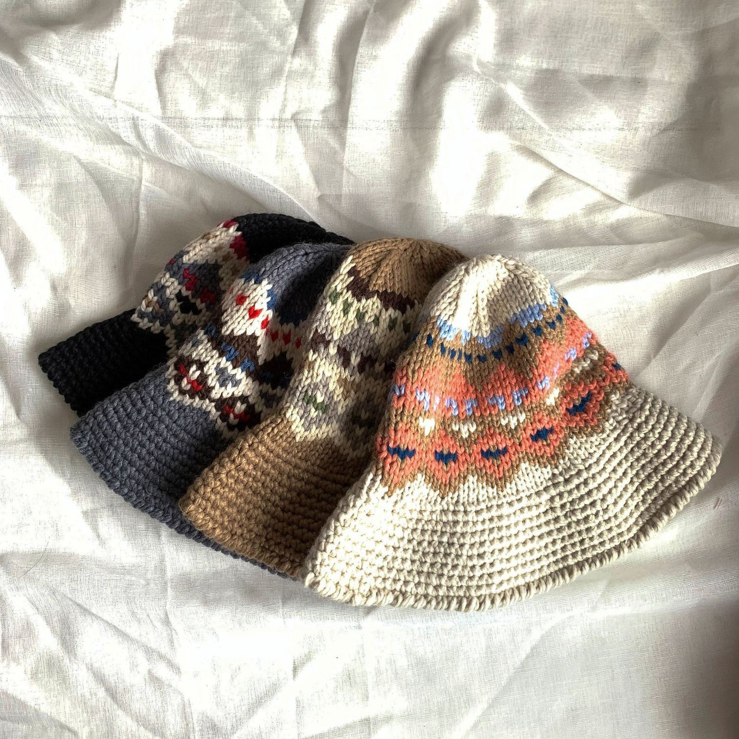 Outdoor Knitted Panama Bucket Hat