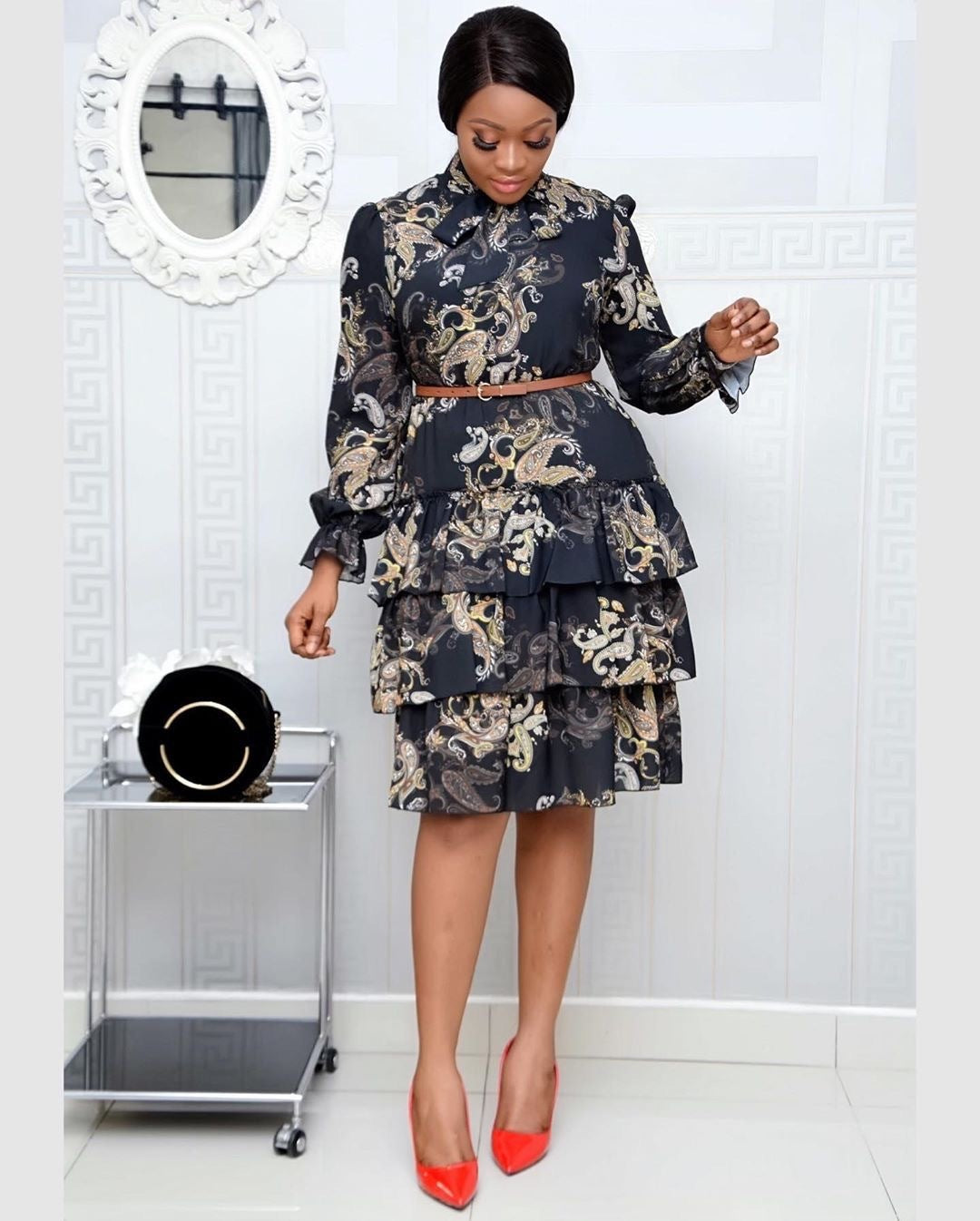 Vibrant African Print Dress