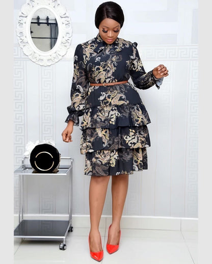 Vibrant African Print Dress
