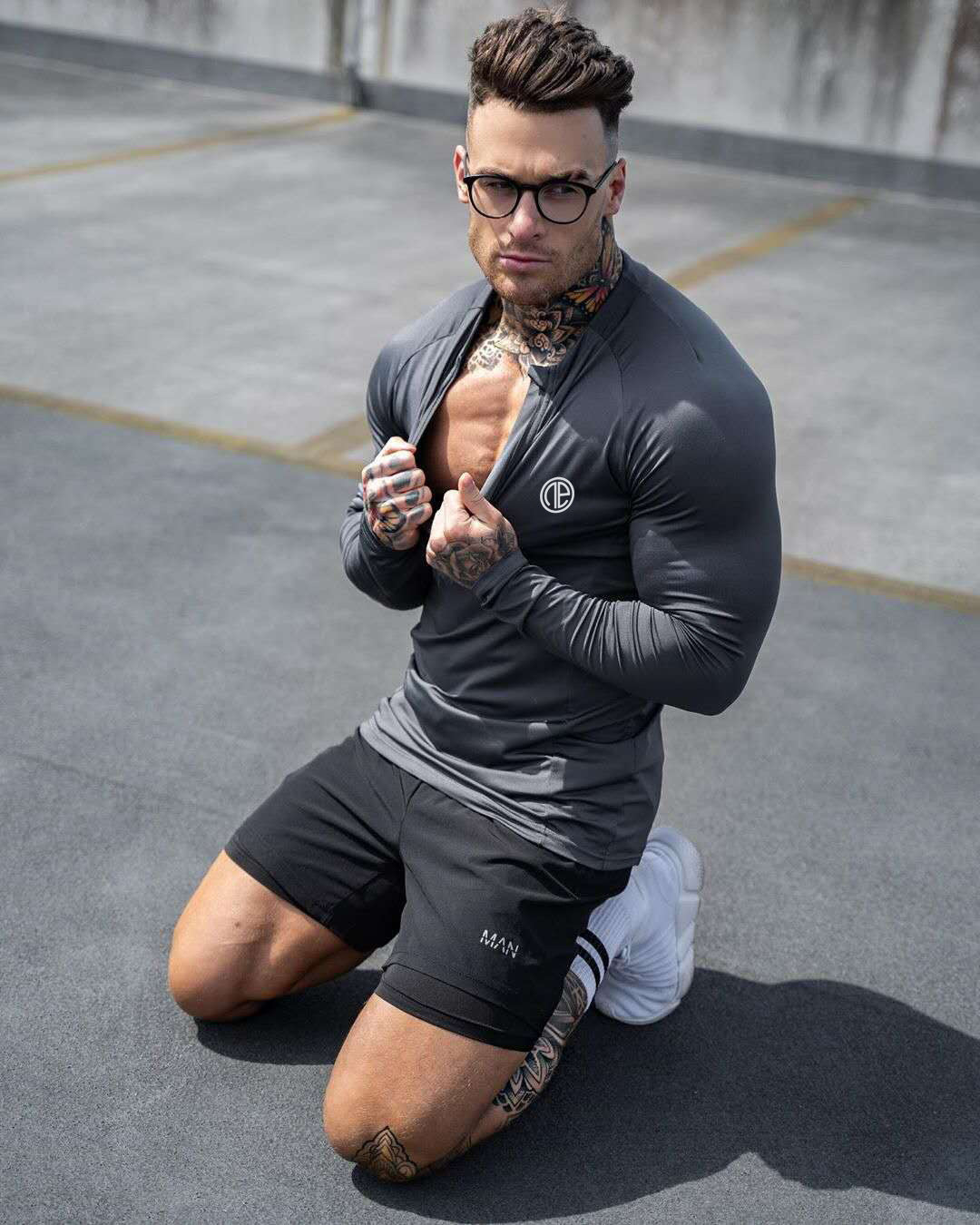 Velocity Zip Men’s Long Sleeve Gym Shirt – Performance Activewear