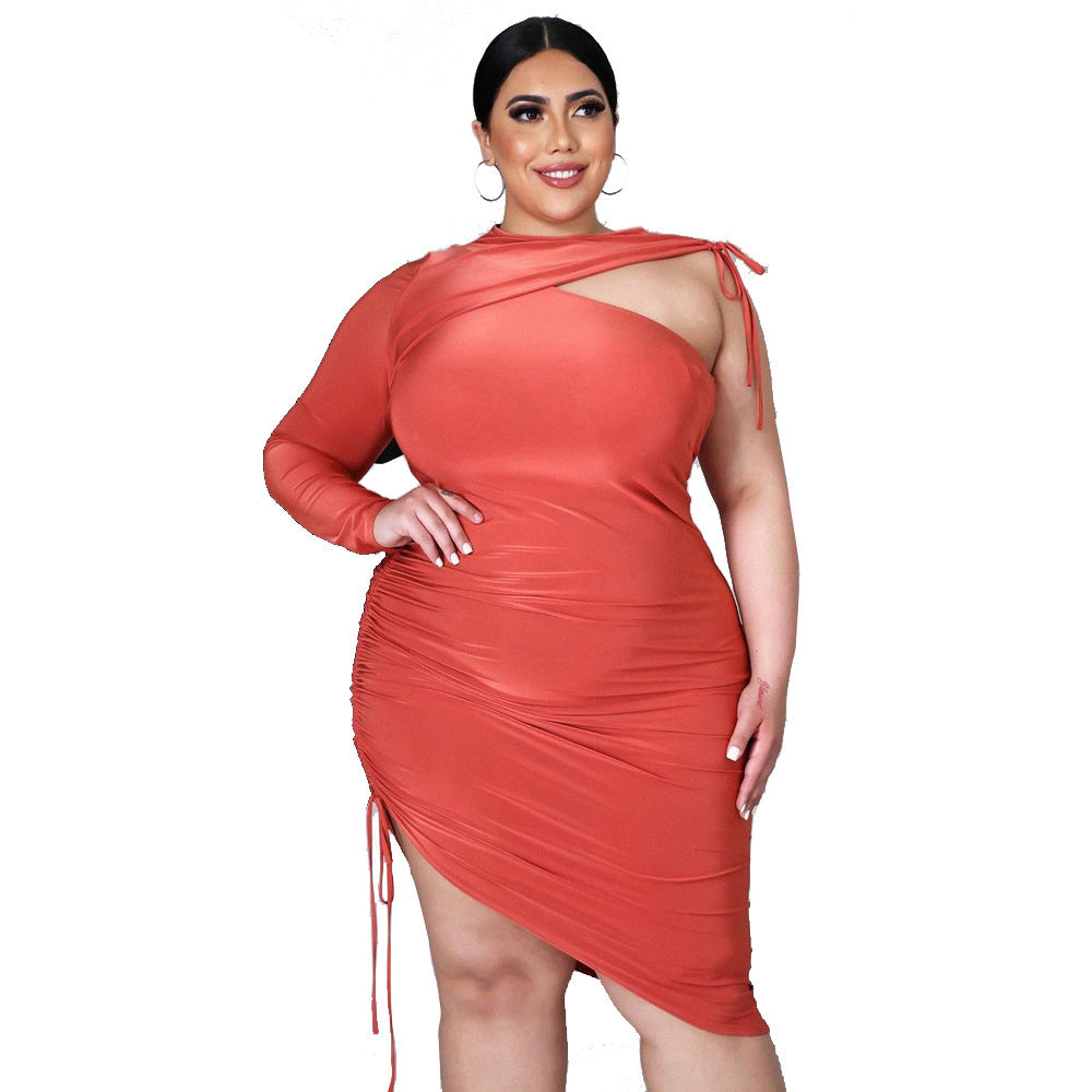 Velvet Drape Oversized Dress