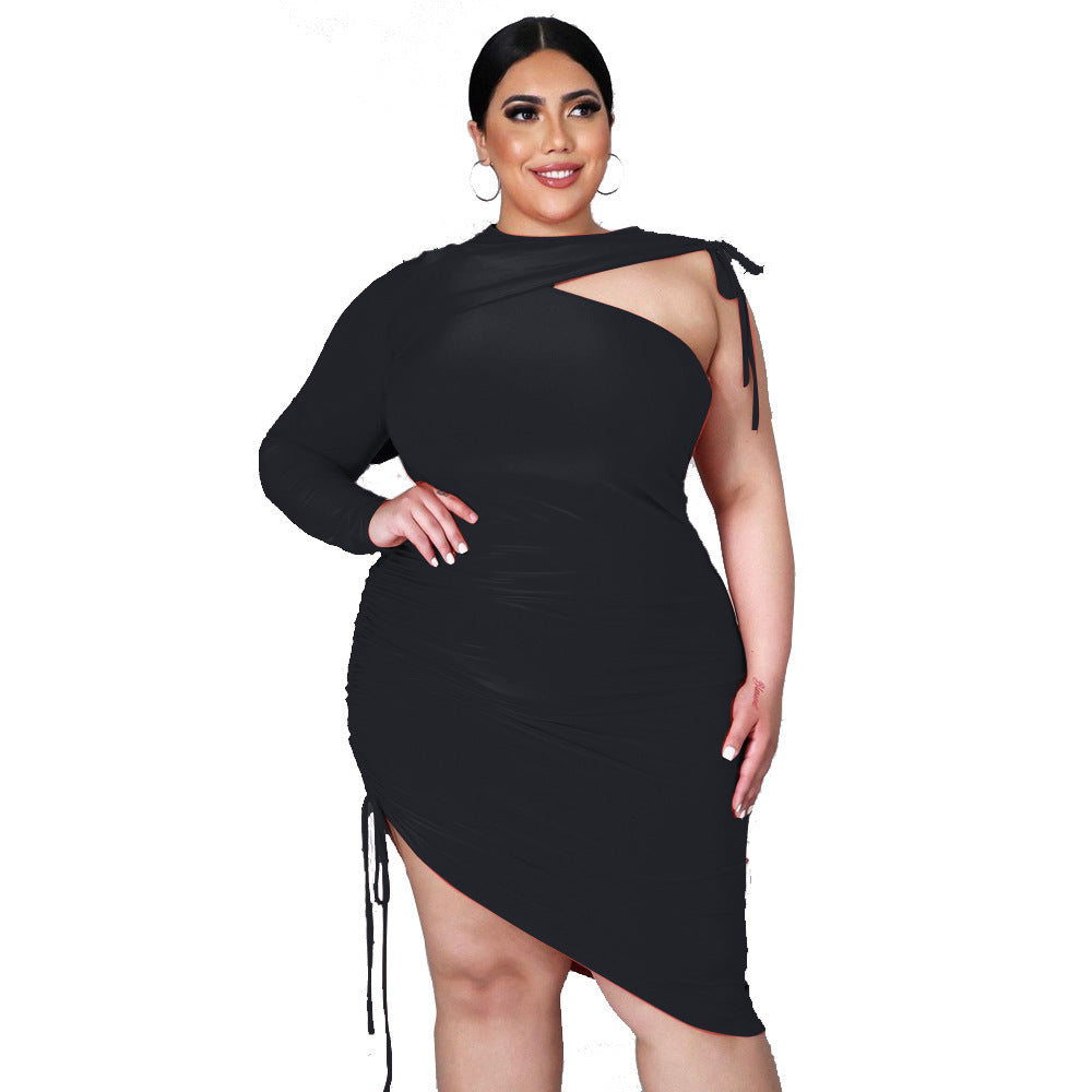 Velvet Drape Oversized Dress