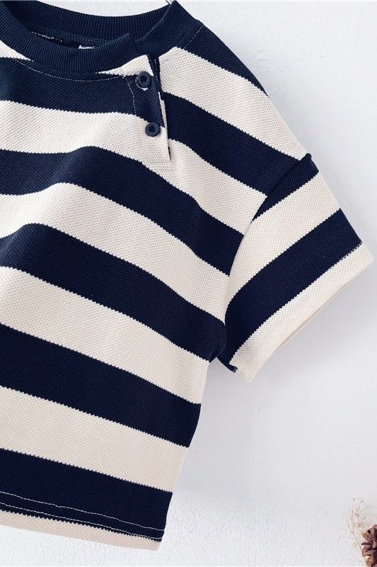 Spring Stripes Western-Inspired T-Shirt
