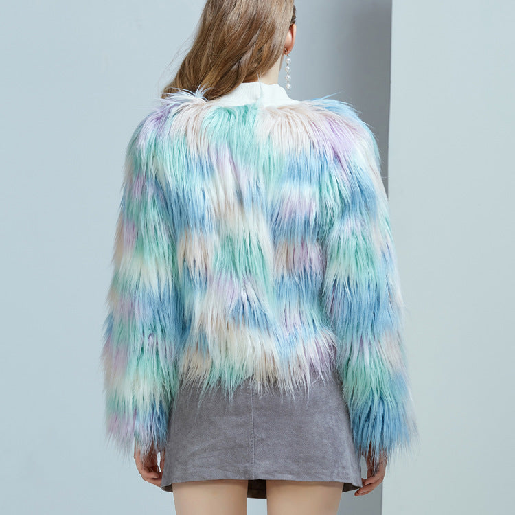 Urban Luxe Gradient Faux Fur Jacket