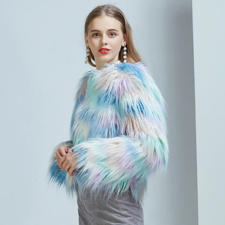 Urban Luxe Gradient Faux Fur Jacket