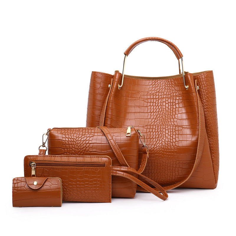 Artistic Pattern Messenger Bag & Handbag Set