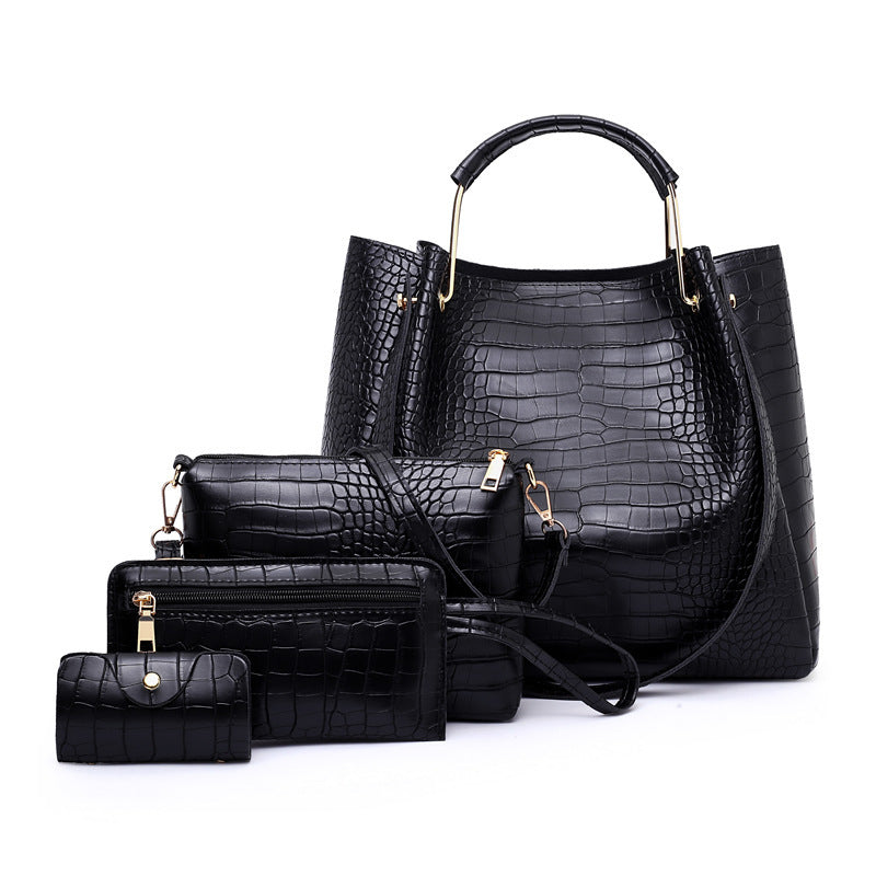 Artistic Pattern Messenger Bag & Handbag Set