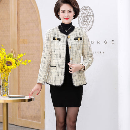Timeless Grace Spring Coat for Middle-Aged Women