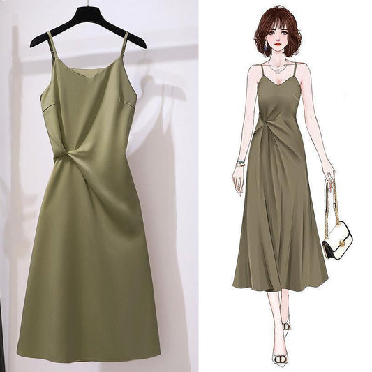 Green Delight Suspender Dress
