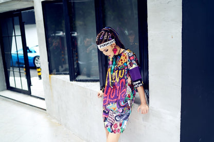 Graffiti Groove T-shirt Dress