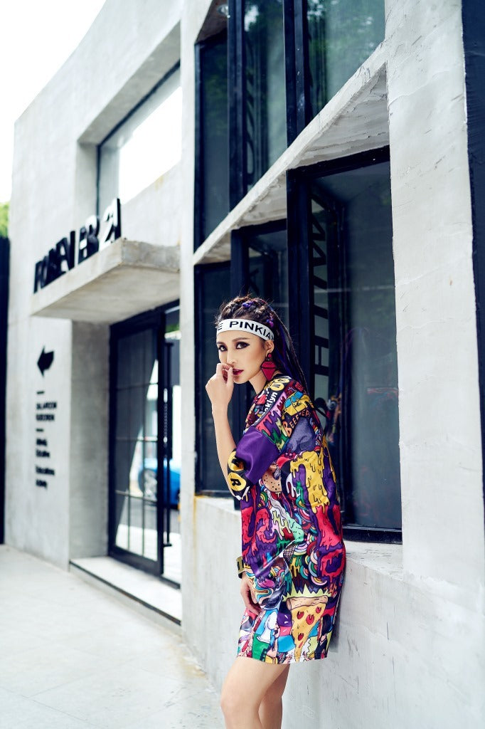 Graffiti Groove T-shirt Dress