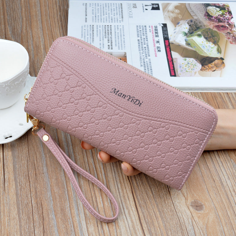 Ladies Long Large-capacity Double Zipper Wallet