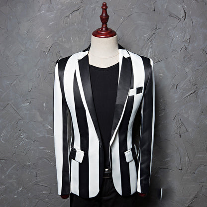 Euro Trend Casual Print Blazer