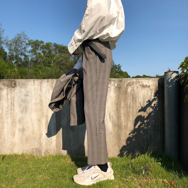 Cuibuju 20SS Korean Plaid Loose-Fit Single-Breasted Jacket