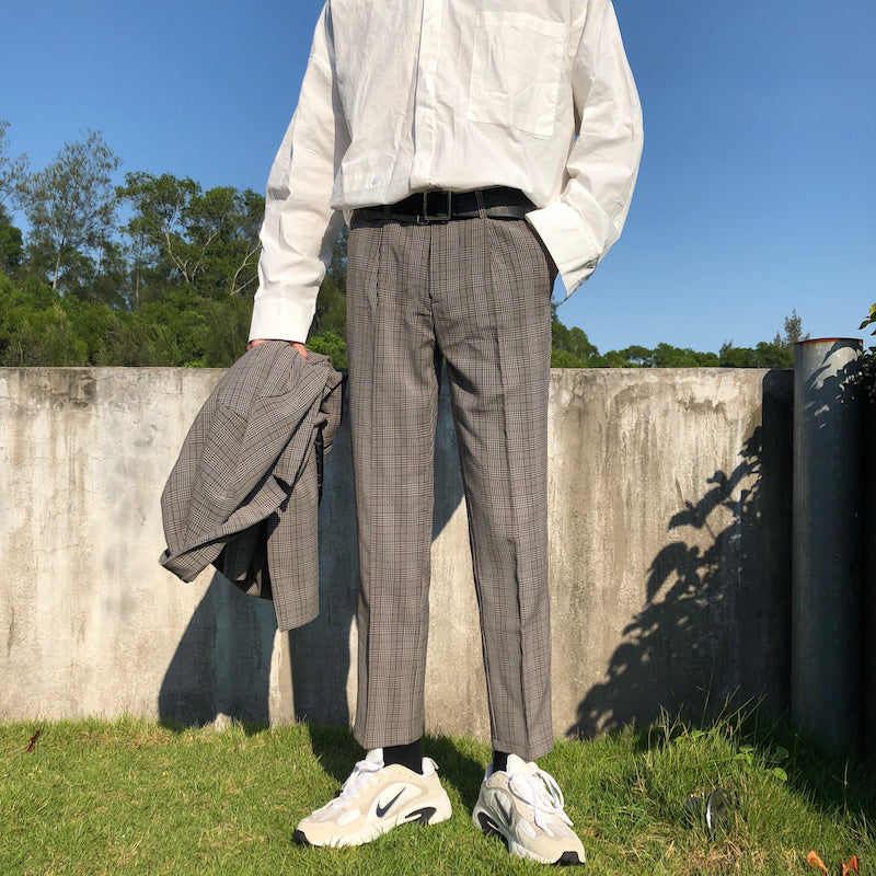 Cuibuju 20SS Korean Plaid Loose-Fit Single-Breasted Jacket