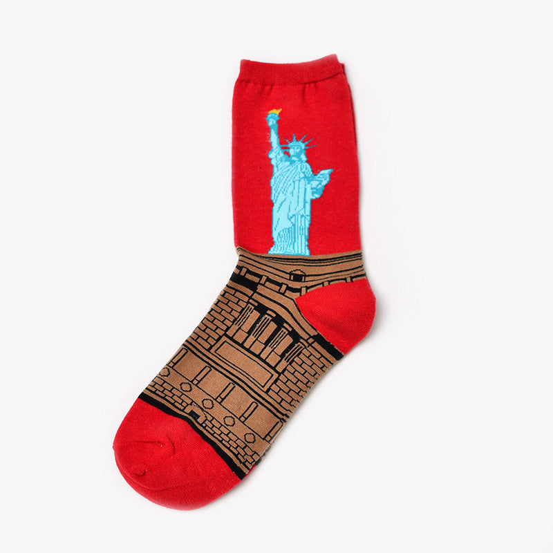 Artistic Retro Men's Socks – Famous Painting Collection