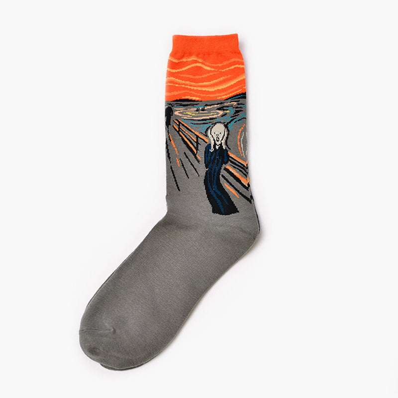 Artistic Retro Men's Socks – Famous Painting Collection