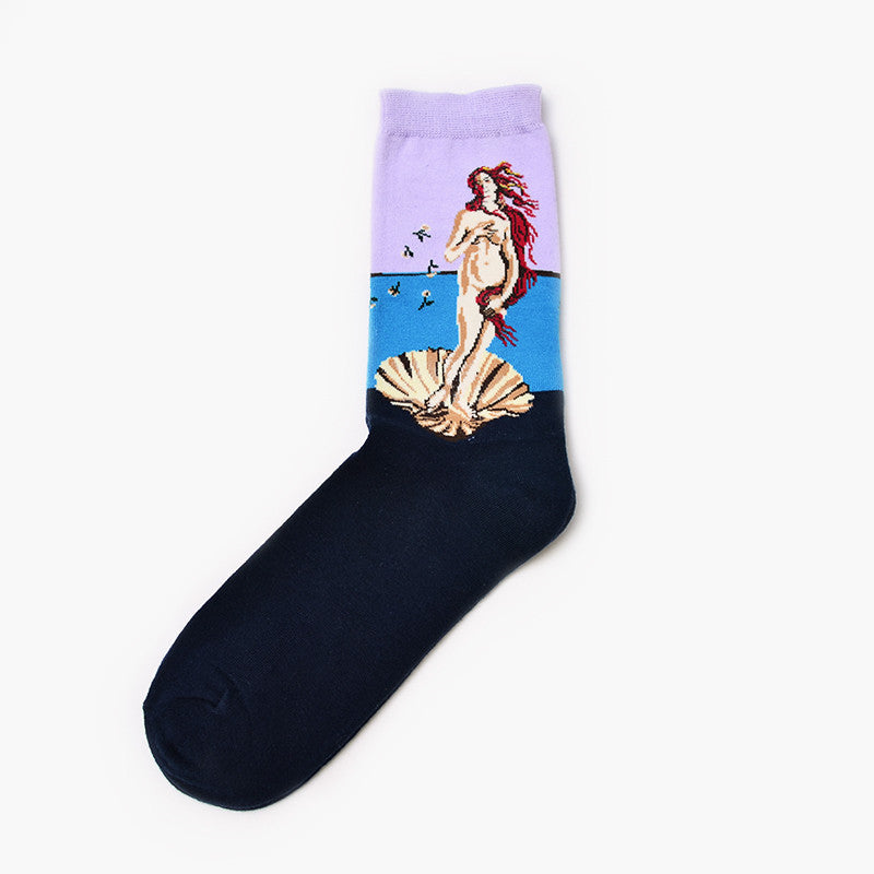 Artistic Retro Men's Socks – Famous Painting Collection