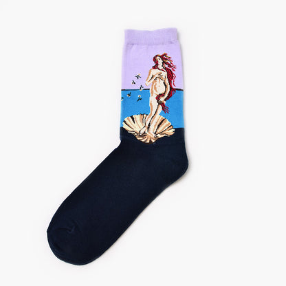 Artistic Retro Men's Socks – Famous Painting Collection