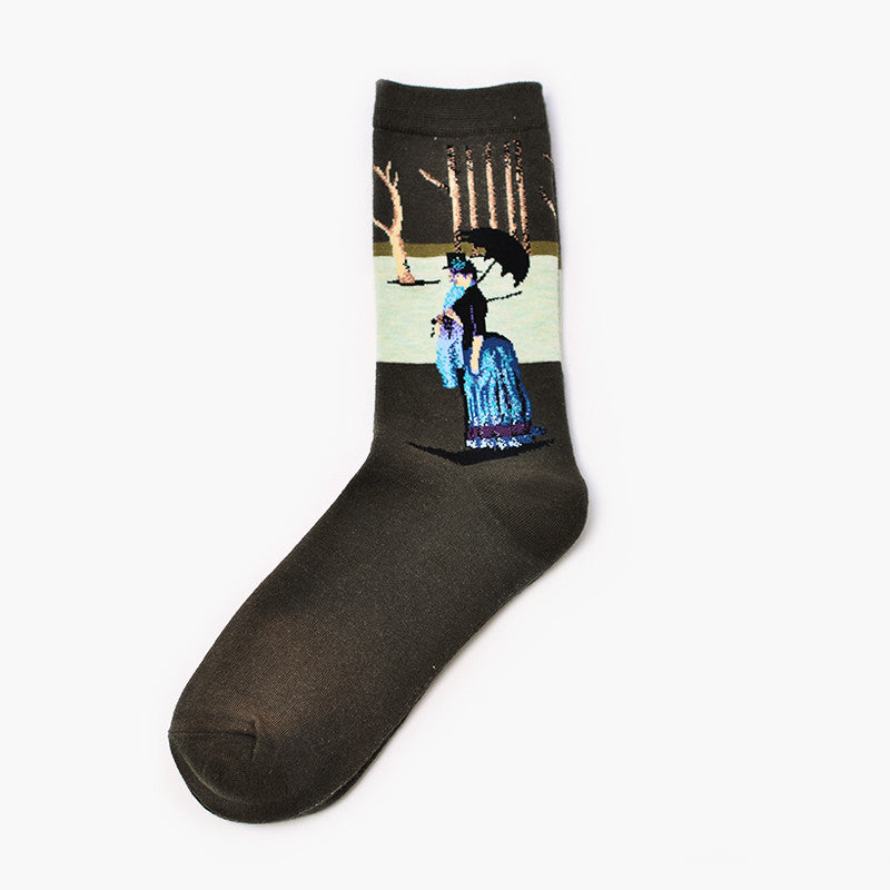 Artistic Retro Men's Socks – Famous Painting Collection