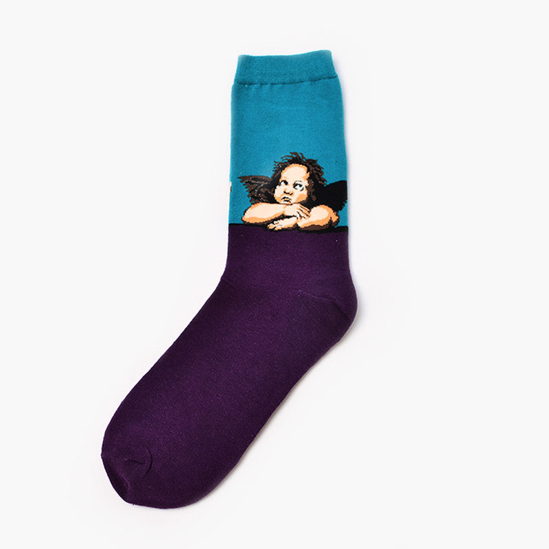 Artistic Retro Men's Socks – Famous Painting Collection