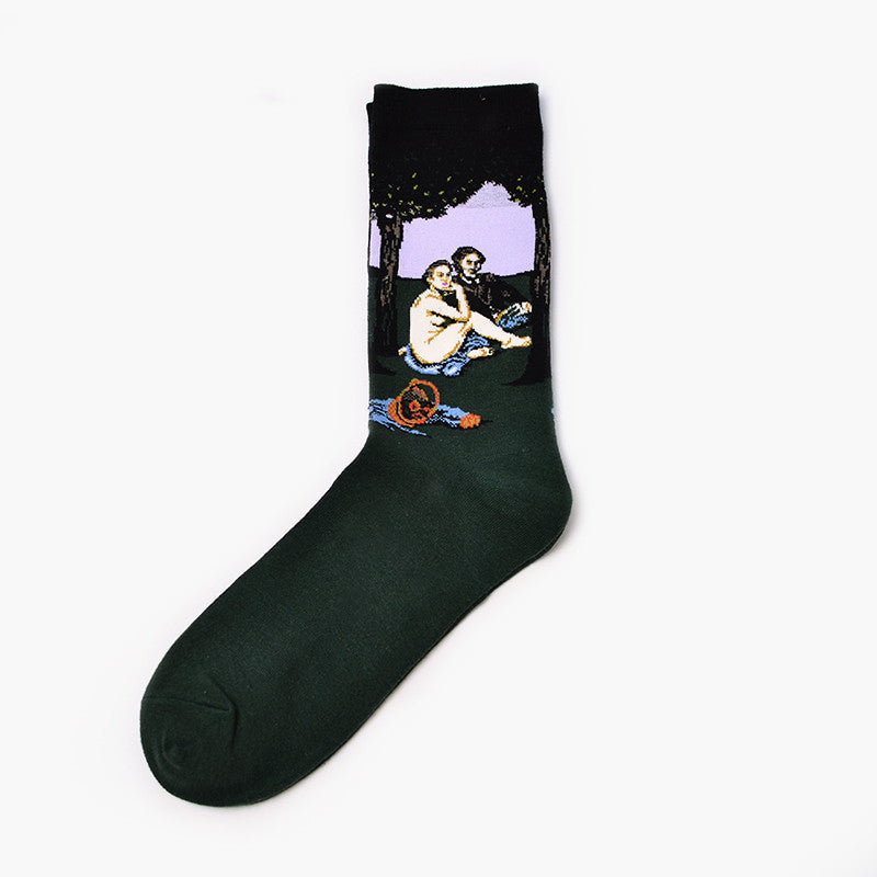 Artistic Retro Men's Socks – Famous Painting Collection