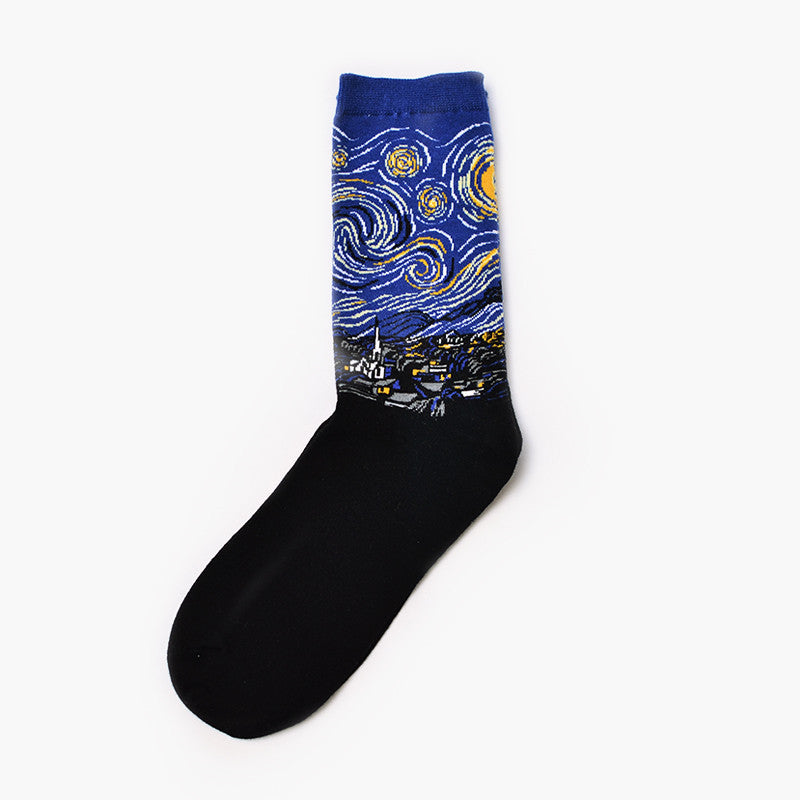 Artistic Retro Men's Socks – Famous Painting Collection