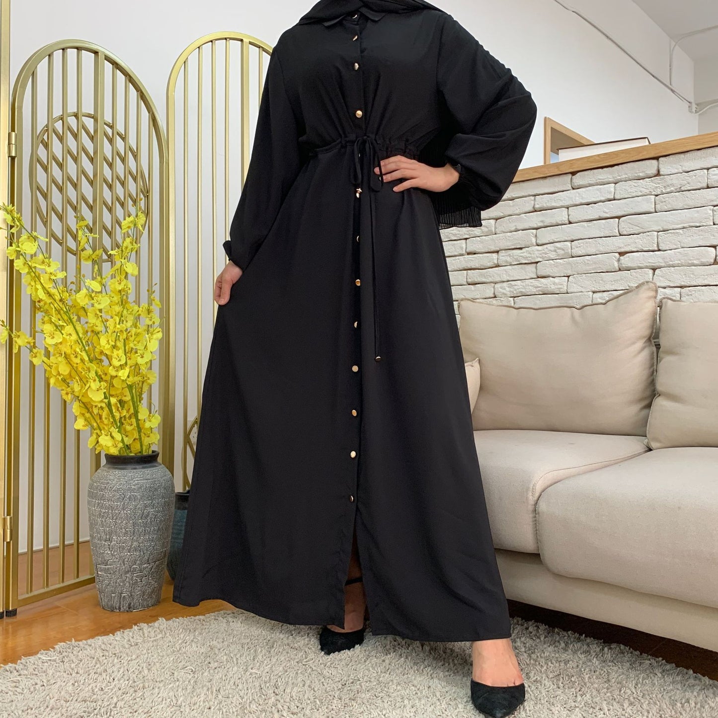 Elegance Defined Buttoned Dress