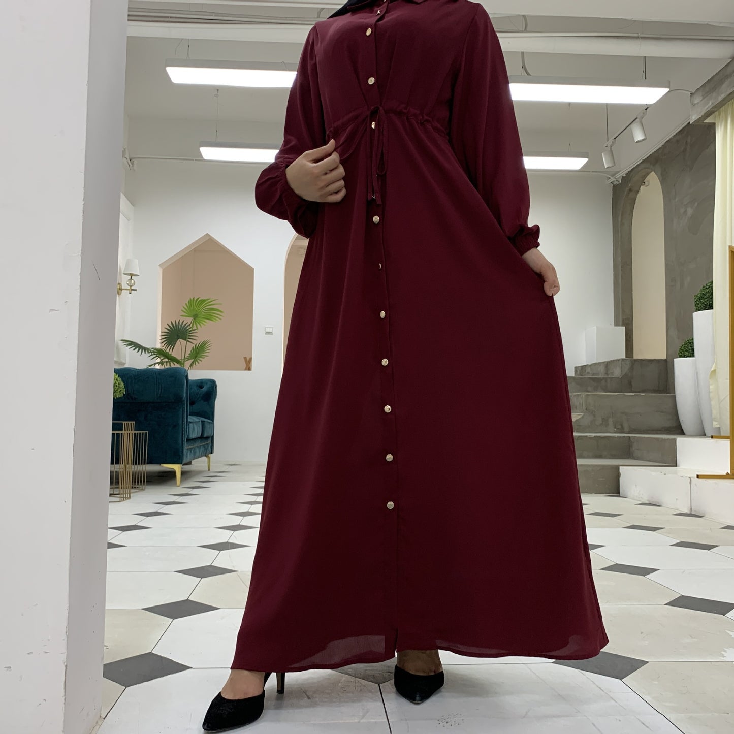 Elegance Defined Buttoned Dress