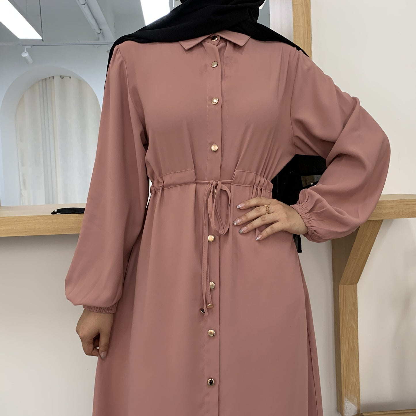 Elegance Defined Buttoned Dress