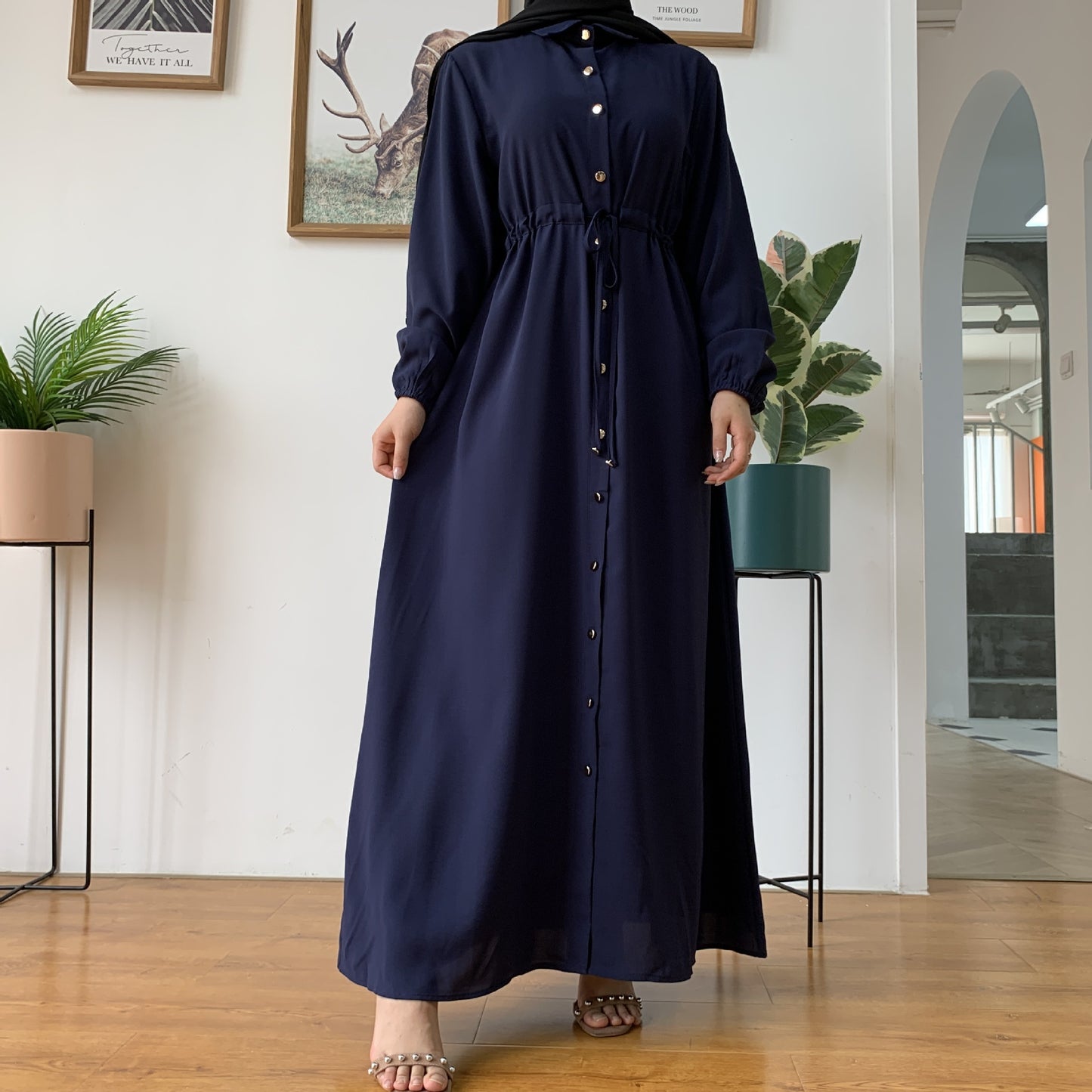 Elegance Defined Buttoned Dress