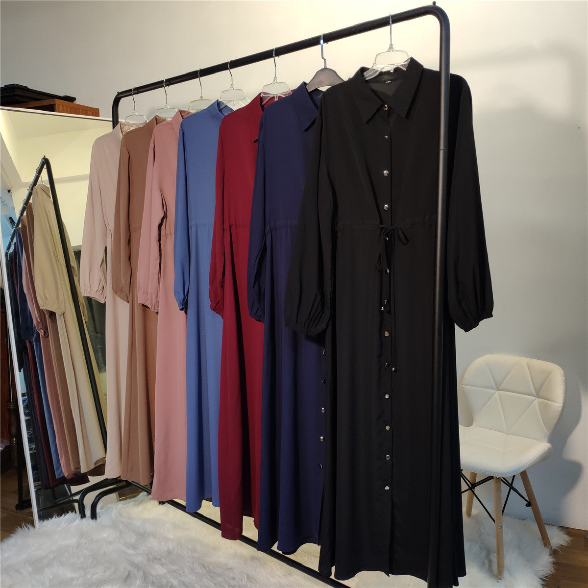 Elegance Defined Buttoned Dress