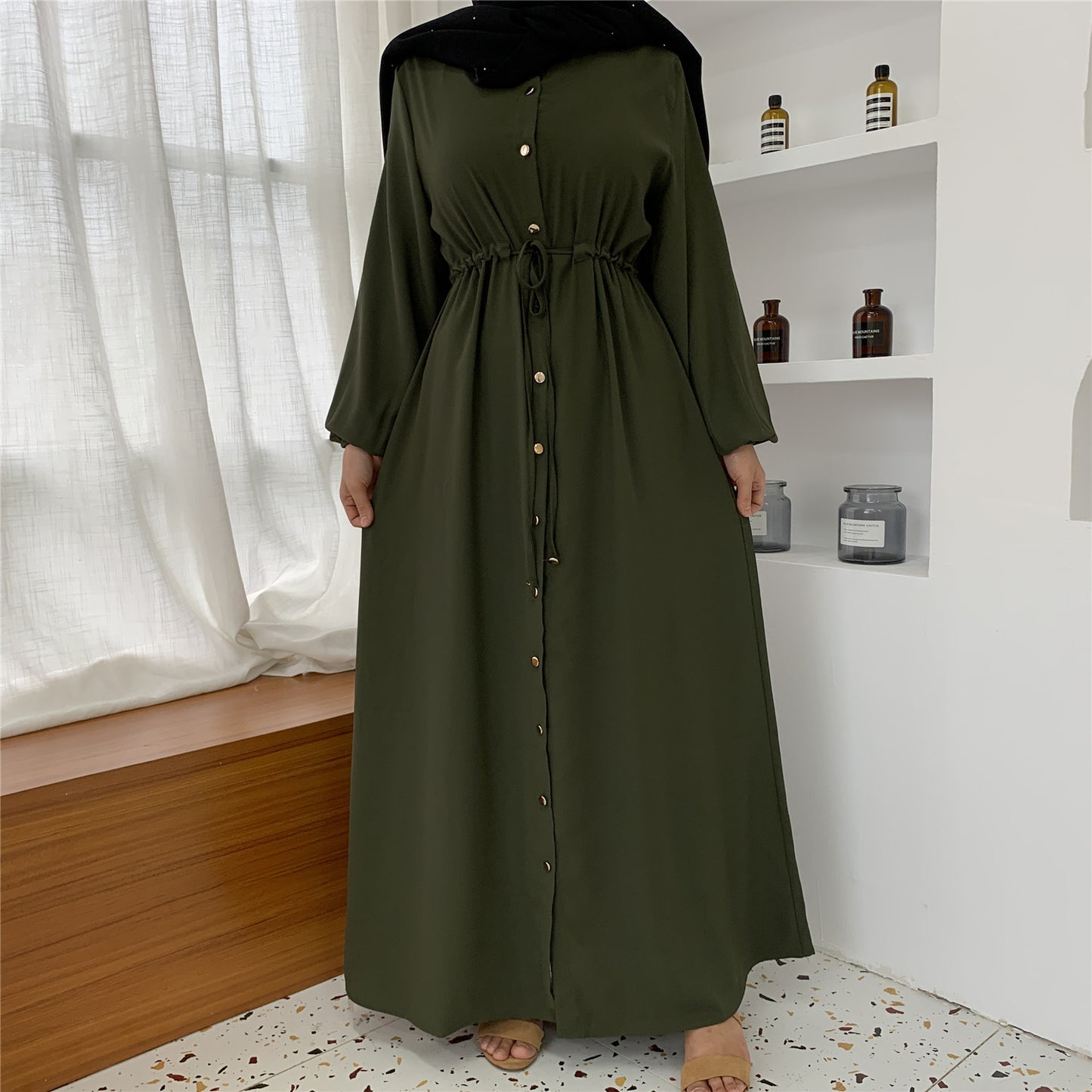 Elegance Defined Buttoned Dress