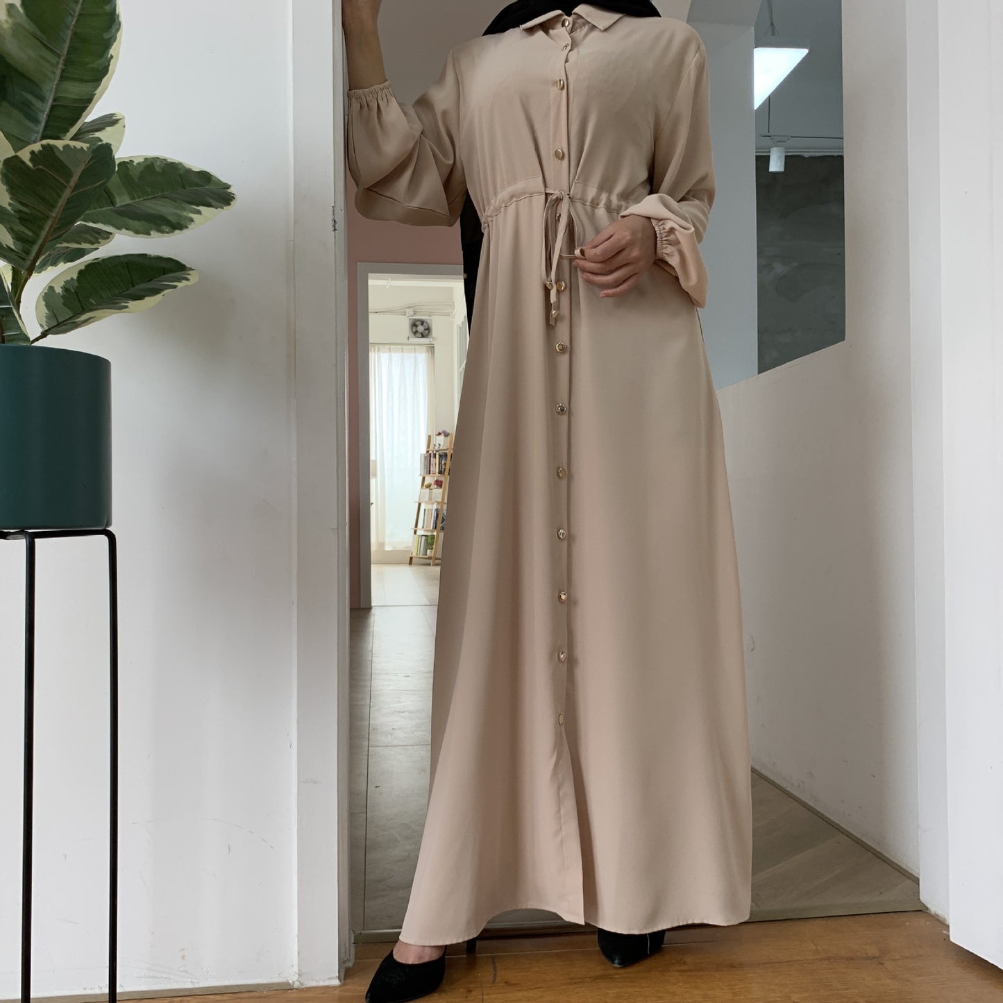 Elegance Defined Buttoned Dress