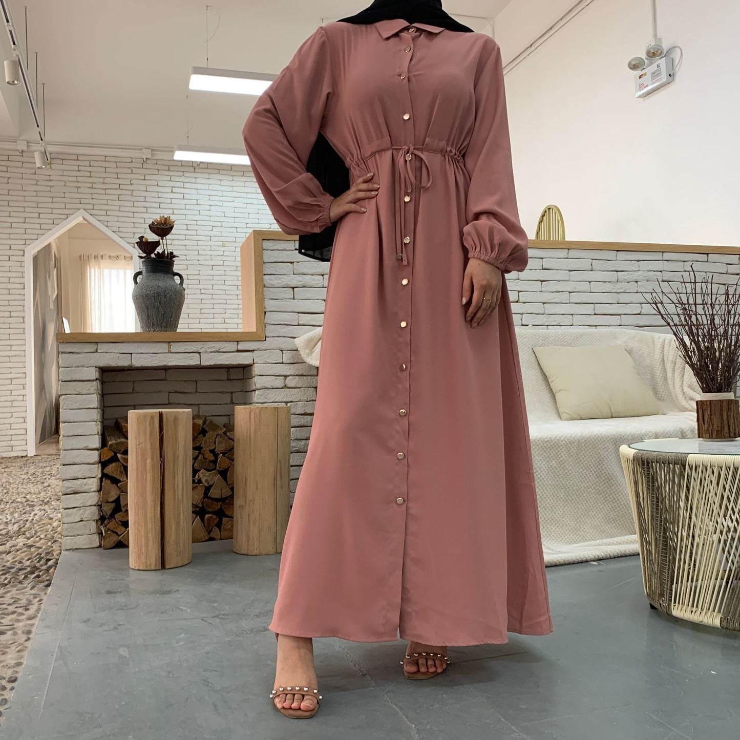 Elegance Defined Buttoned Dress