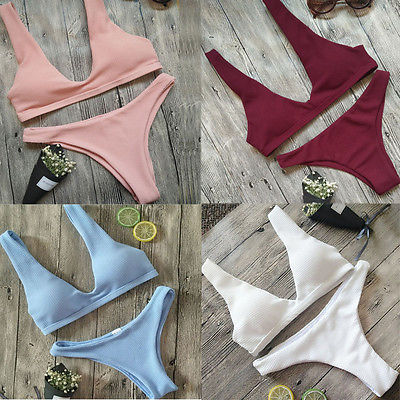 Padded Perfection: Solid Bikini Set