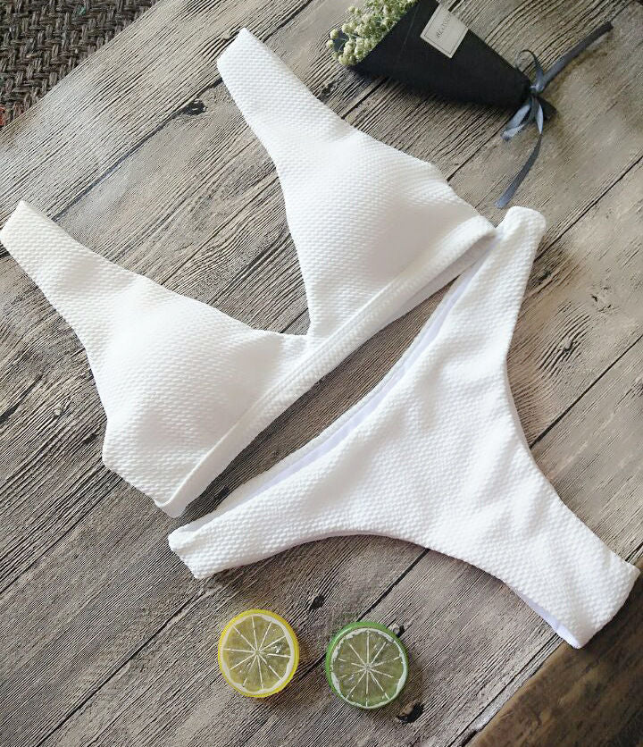 Padded Perfection: Solid Bikini Set