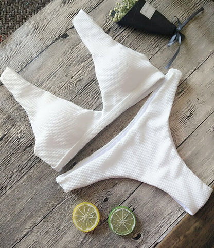 Padded Perfection: Solid Bikini Set