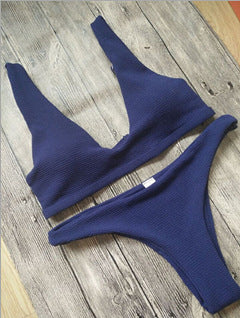 Padded Perfection: Solid Bikini Set