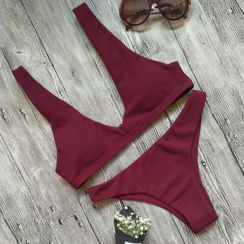 Padded Perfection: Solid Bikini Set