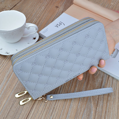 Women's Purse Long Double Zipper Handbags Shoulder Bag