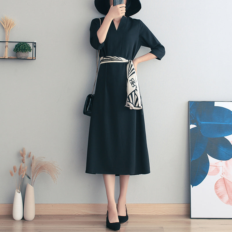 Vintage Grace Black Summer Gown